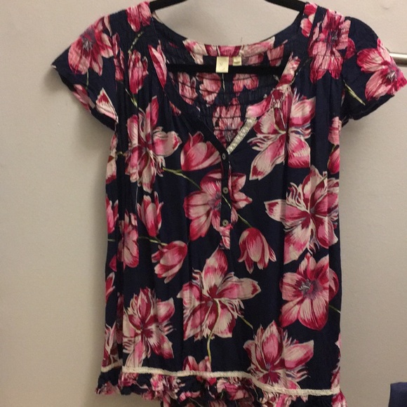 Anthropologie by Eloise Flower top size M - Picture 1 of 4